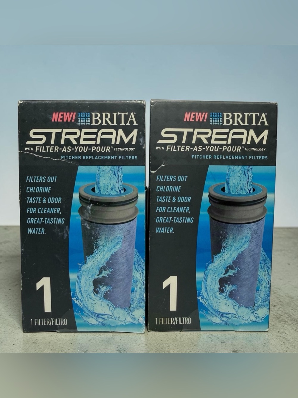 Brita Stream Water Filter Replacement 2‎ Pack BPA Free 40 Gallon Pitcher
